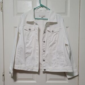 Cato White Denim Jacket Size 18/20